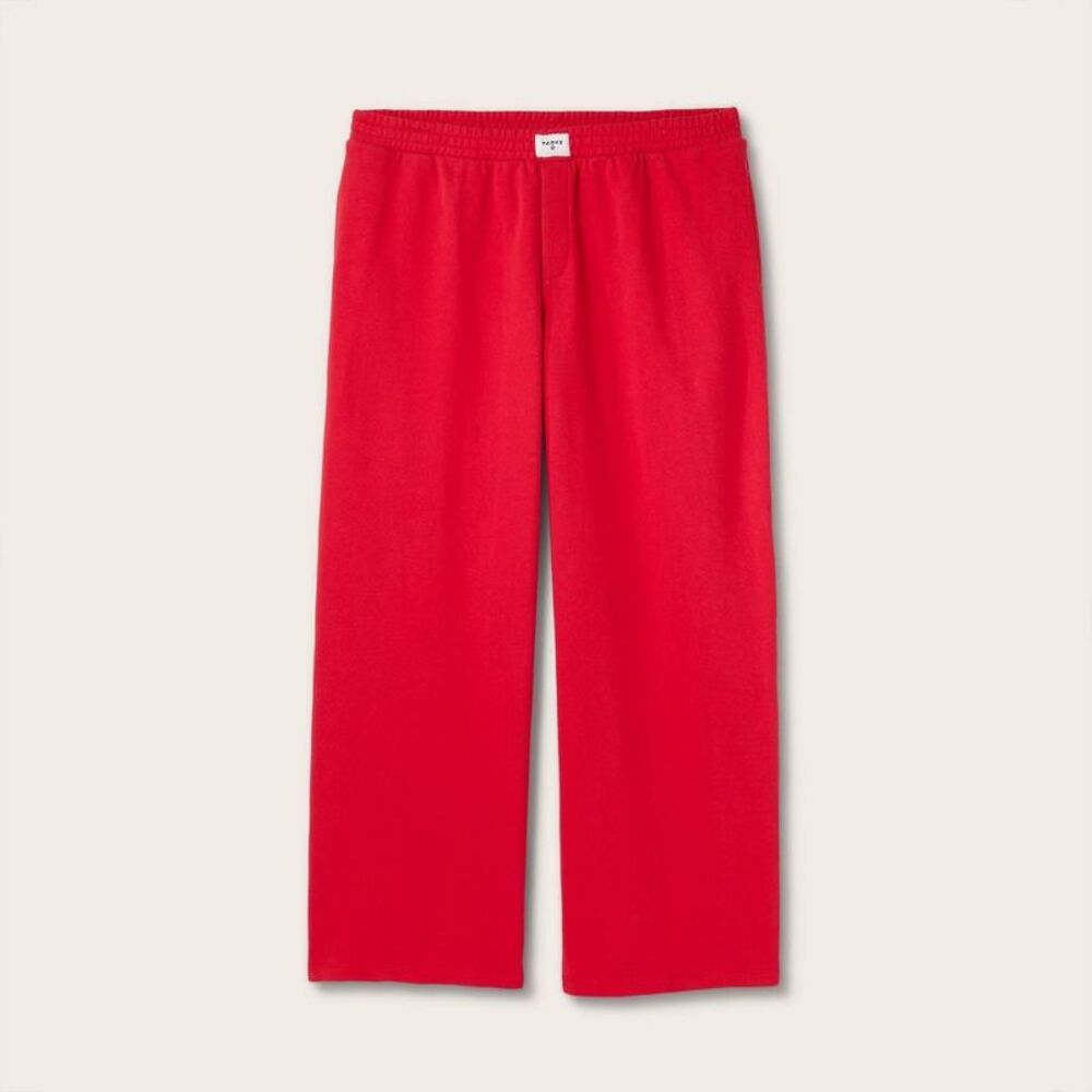 Parke - Women's High-Rise Boxer Sweatpants - Parke Red M Red - Picture 4 of 4